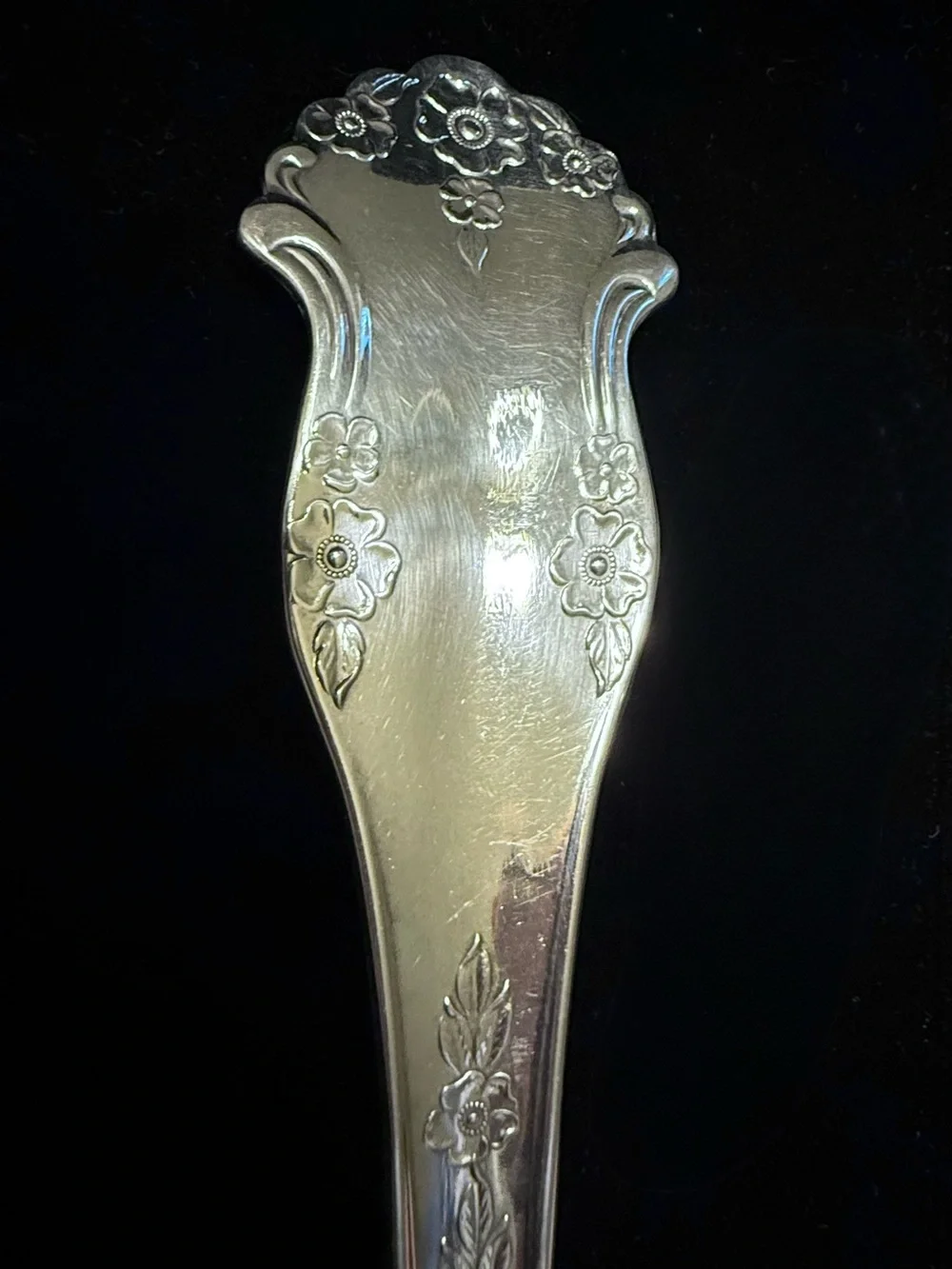1951 silver-plate 2pc Holiday pattern Salad/Buffet set from National Silver Co